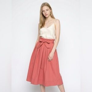 Uniqlo A-Line Skirt in Salmon Pink (darker pink) - more like size S